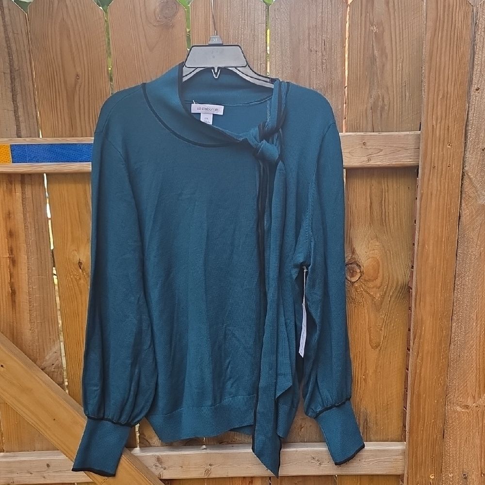 Liz Claiborne Teal Knit Top